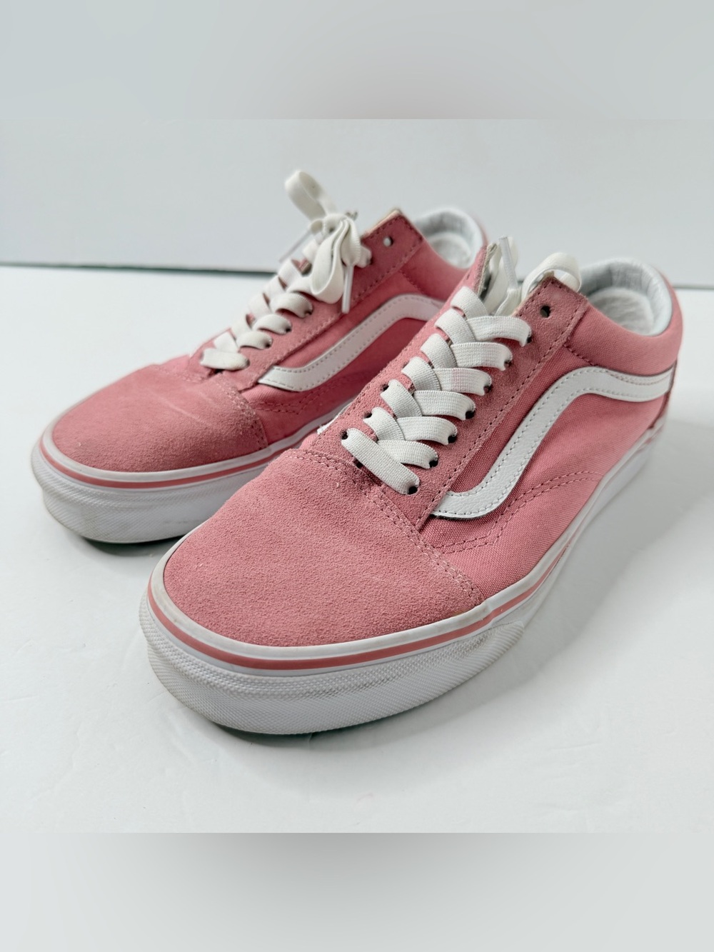VANS Old Skool Pink Suede Skate Sneakers Shoes 6.5M 8W